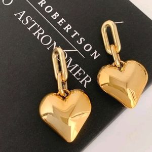 Gold Heart Drop Earrings ✨️